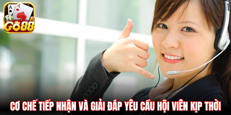 Cơ chế tiếp nhận và giải đáp yêu cầu hội viên kịp thời