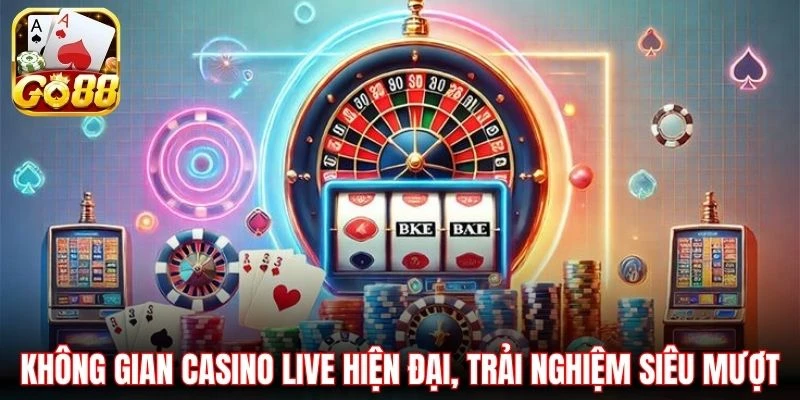 Không gian casino live hiện đại, trải nghiệm siêu mượt