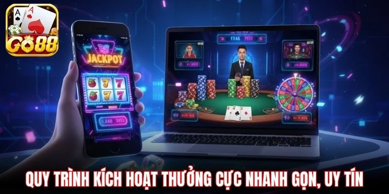 Quy trình kích hoạt thưởng cực nhanh gọn, uy tín
